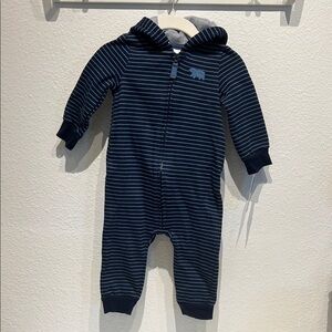 NEW Carter’s Baby Bodysuit - Navy Striped with Hood - Size 9 Months